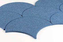 Afbeelding in Gallery-weergave laden, Akoestische PET-vilt Japanse golf tegels, set van 22, blauw