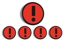 Afbeelding in Gallery-weergave laden, Attention rood, set van 5 stuks
