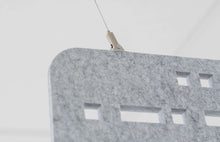Afbeelding in Gallery-weergave laden, Akoestisch PET-vilt hangend scheidingsscherm, lichtgrijs