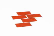 Afbeelding in Gallery-weergave laden, Symbool Rechthoek rood, set van 5 stuks