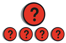 Afbeelding in Gallery-weergave laden, Question Mark rood, set van 5 stuks