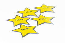 Afbeelding in Gallery-weergave laden, Symbool Ster geel/zwart, set van 5 stuks