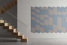 Afbeelding in Gallery-weergave laden, Akoestische PET-vilt Parallellogram tegels, set van 22, lichtgrijs, donkergrijs, beige en blauw
