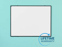 Afbeelding in Gallery-weergave laden, Whiteboard, wit emaille, Softline 8 mm - zwart profiel
